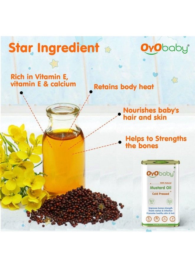 OYO BABY زيوت عناية بالرضع (زيت خردل 200 مل (عبوة من 1))  - Image 5