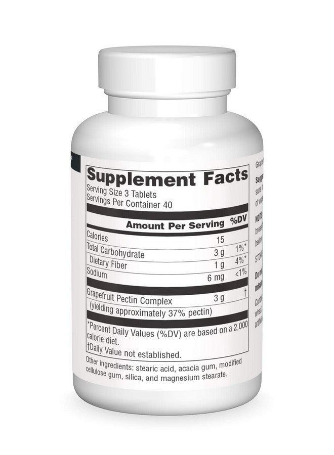 Source Naturals Grapefruit Pectin Soluble Fiber 1000 Mg Dietary Supplement 120 Tablets - Image 4