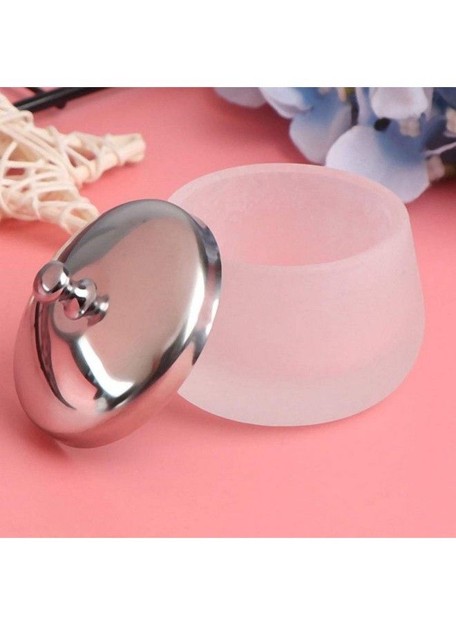 glasstore Frosted Glass Dappen Dish Cup Acrylic Liquid Powder Container Nail Art Tools With Lid Nail Crystal Bowl Holder  - Image 4