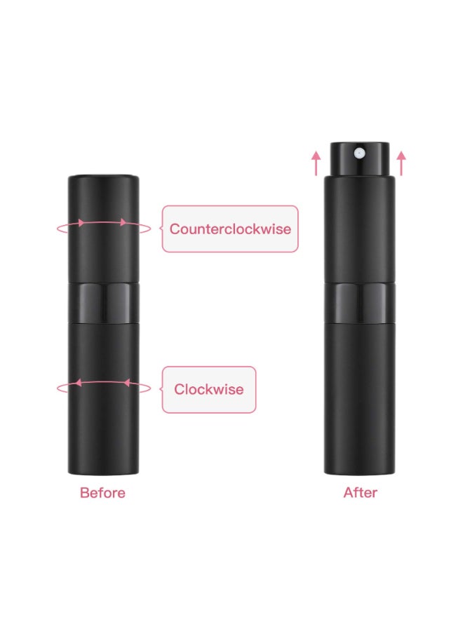 Tekson 5PCS 8ml Travel Perfume Atomizer Refillable, Mini Cologne Spray Bottle Empty, Small Aftershave Sprayer for Liquid Dispenser (Five Colors) - Image 5