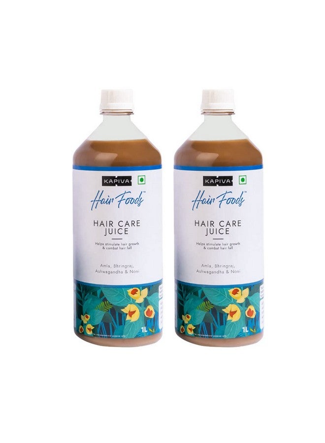 Kapiva Hair Care Juice (2L) | For Hair Growth & Hair Fall Control | 100% Ayurvedic Hair Care with Amla, Noni, Bhringraj and Ashwagandha - Super Saver Pack of 2 - Image 1