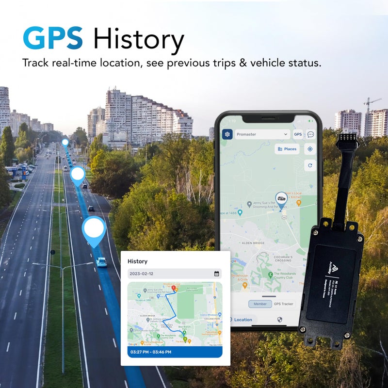AutoSky جهاز تتبع GPS - جهاز تتبع المركبات AutoSky - جهاز تتبع الأصول - مجموعة توصيل سلكية متضمنة - لا حاجة لإعادة الشحن - 4G LTE - تتبع الموقع في الوقت الحقيقي - Image 3