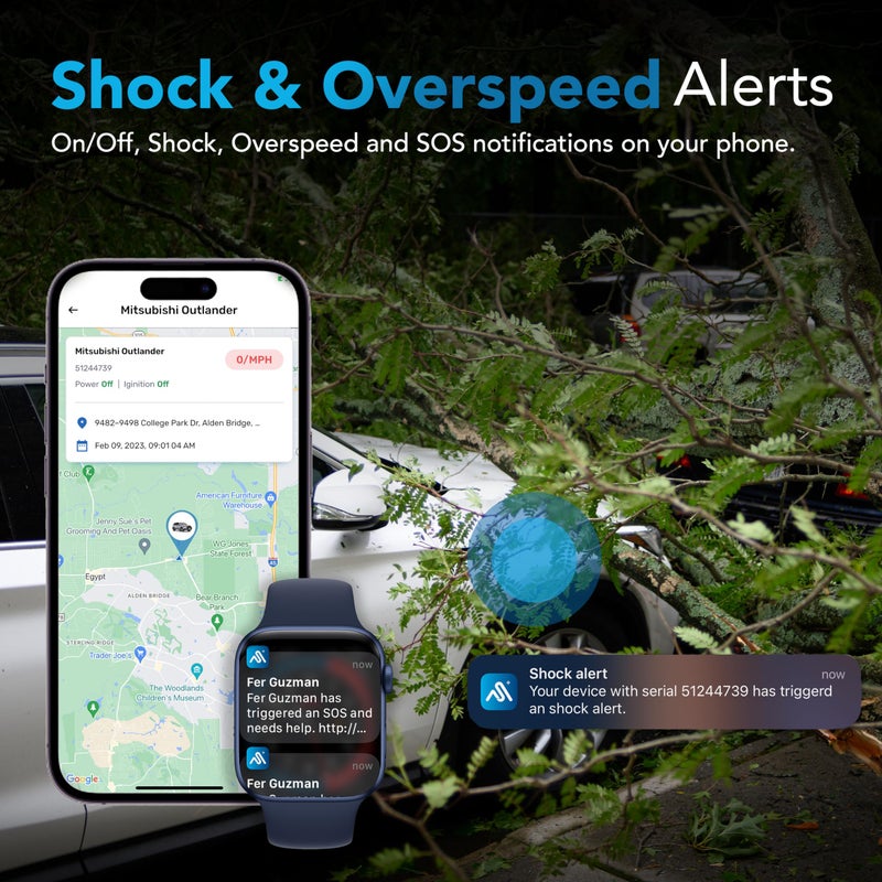 AutoSky جهاز تتبع GPS - جهاز تتبع المركبات AutoSky - جهاز تتبع الأصول - مجموعة توصيل سلكية متضمنة - لا حاجة لإعادة الشحن - 4G LTE - تتبع الموقع في الوقت الحقيقي - Image 2
