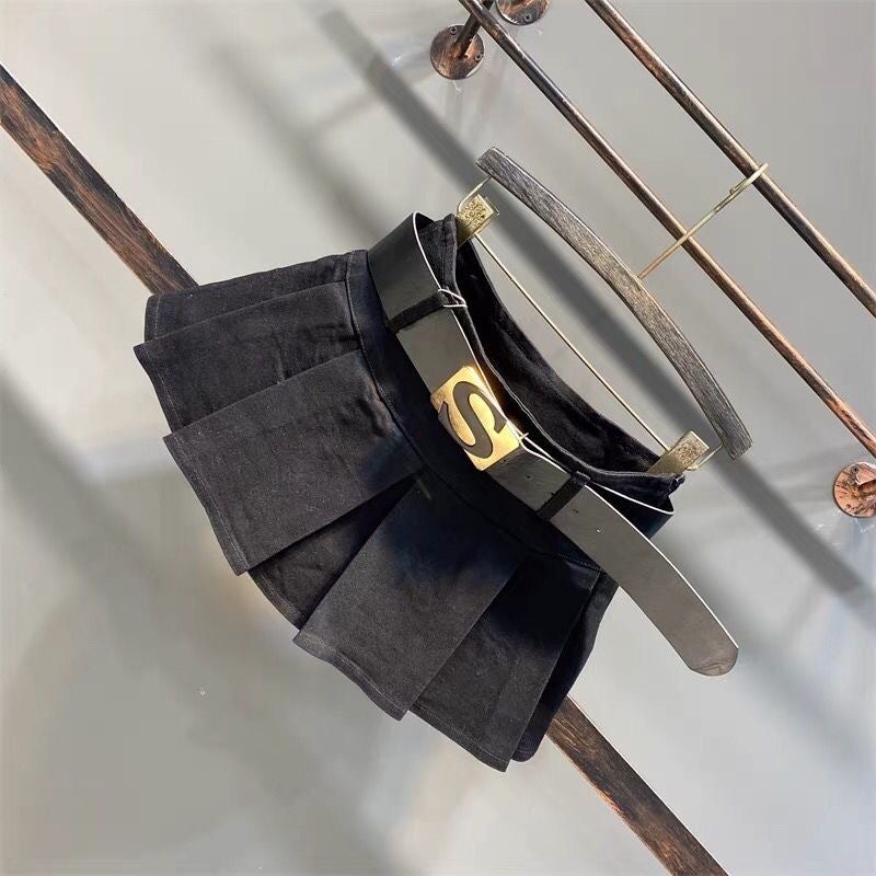 Girls Denim Skirt 2025 Elastic Elastic Waist Low A-Line Hip-Covering Denim Skirt - Image 4