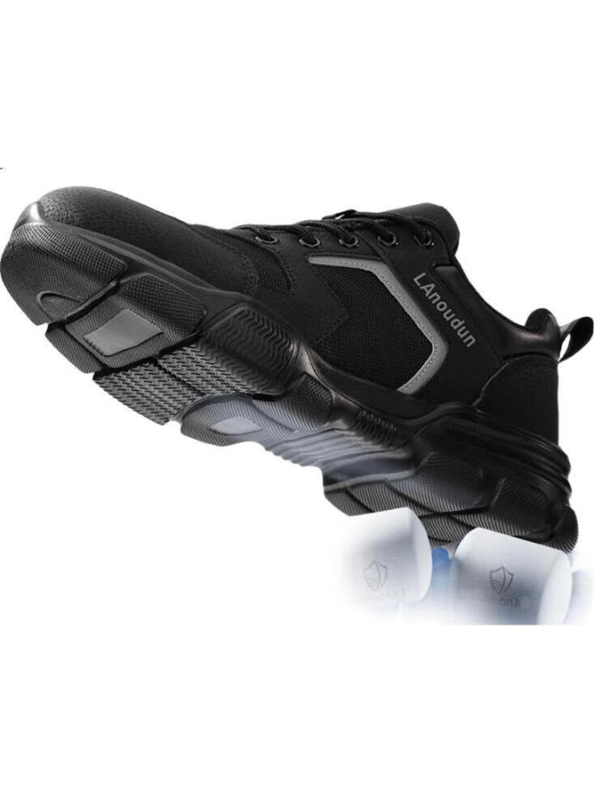 Blue Gull Shield Blue Seagull Shield Labor Protection Shoes Men Summer Breathable Lightweight Soft Bottom Steel Toe Anti-Smashing Anti-Piercing Work Site Shoes D232Fbk 45 - Image 2