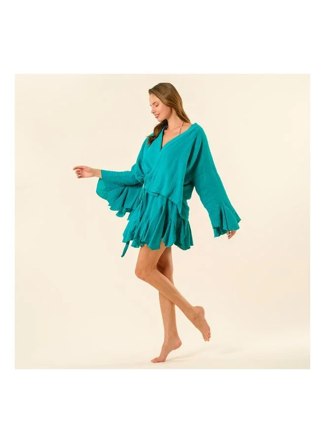Zsa Zsa Zsu  Proti Muslin Blouse - Green for Women | Best Price UAE