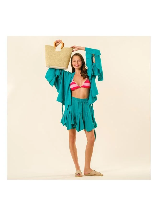 Zsa Zsa Zsu  Proti Muslin Blouse - Green for Women | Best Price UAE