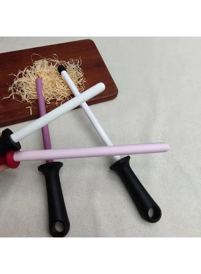 Purple Ceramic Sharpening Stick 8 Inch Knife Sharpener Steel Kitchen Tool Sharpening System - Image 5