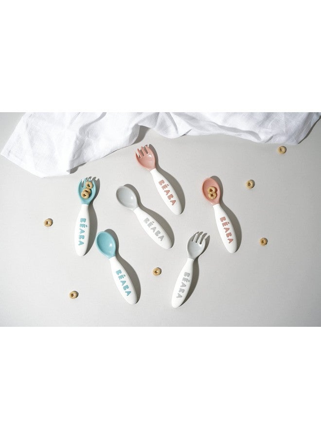 BEABA Eaba Toddler Self Feeding Cutlery Toddler Cutlery Toddler Utensils Baby Spoons And Baby Forks For Self Feeding Baby Essentials 10 Pack (Breeze) - Image 4