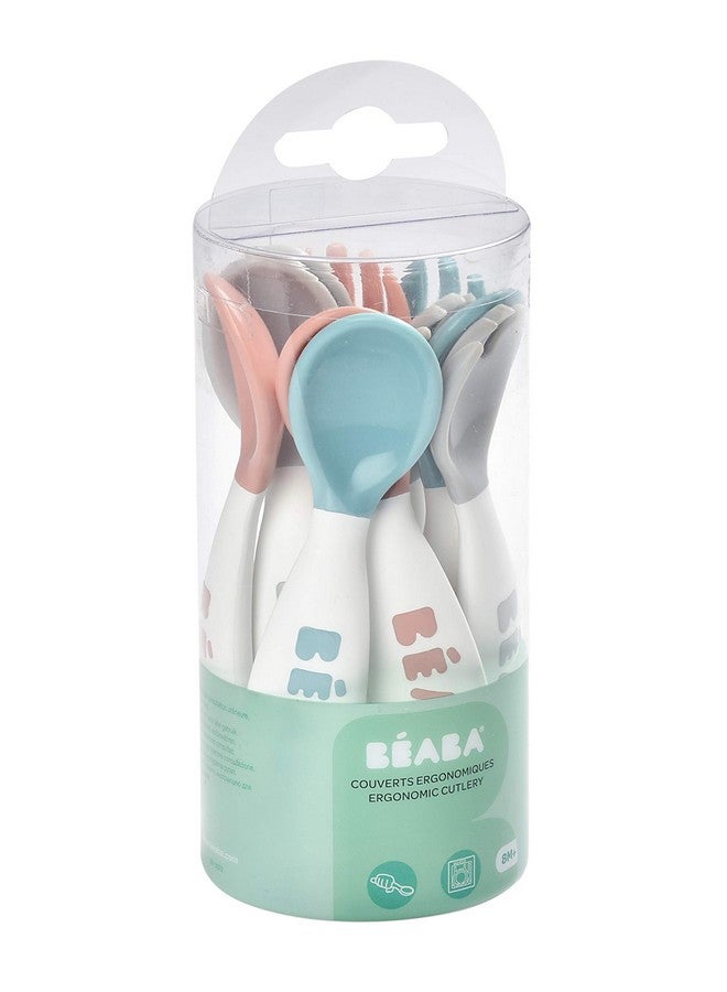 BEABA Eaba Toddler Self Feeding Cutlery Toddler Cutlery Toddler Utensils Baby Spoons And Baby Forks For Self Feeding Baby Essentials 10 Pack (Breeze) - Image 1