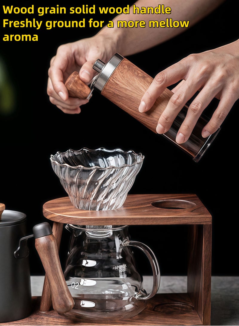 MissTiara Hand-brewed coffee set, with storage wooden rack, beautiful home coffee gift with hand-held gift box  - Image 3