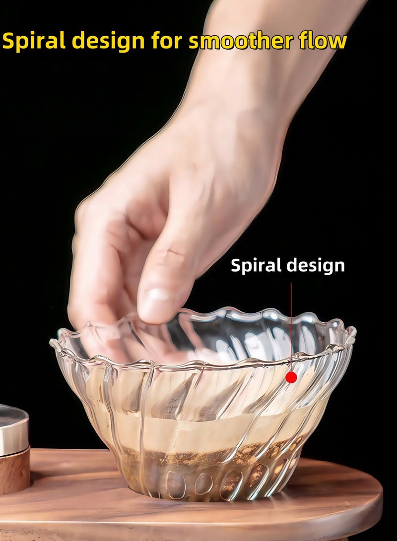 MissTiara مجموعة قهوة محضرة يدويًا، مع رف خشبي للتخزين، هدية قهوة منزلية جميلة مع صندوق هدايا محمول - Image 5