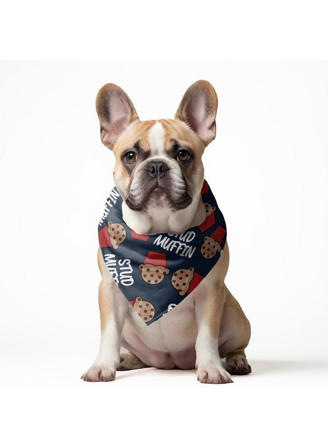 W Brings Stud Muffin Bandana For Dogs | This Stunning Gorgeous Design Dog Bandana Scarf Is Perfect Styling Accessory For Dogs Large, Medium & Small. One Size Fits All. - Image 3