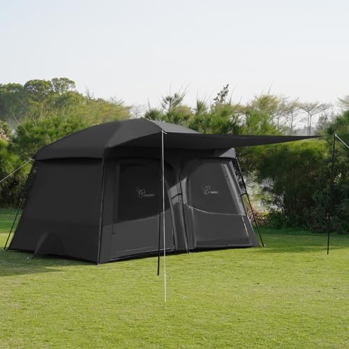 Vidalido Tents，6-8 Person Camping Tent with Extended Vestibule，2 Room Weather Resistant Family Tents，Easy Install Waterproof Outdoor Tent for Backpacking and Camping Hiking - Image 1
