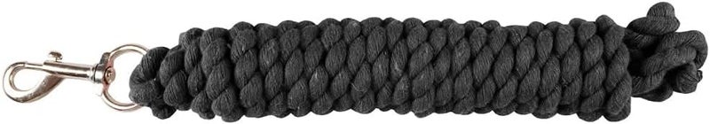 HORZE Basic Cotton Lead Rope  12ft  Black  One Size - Image 1