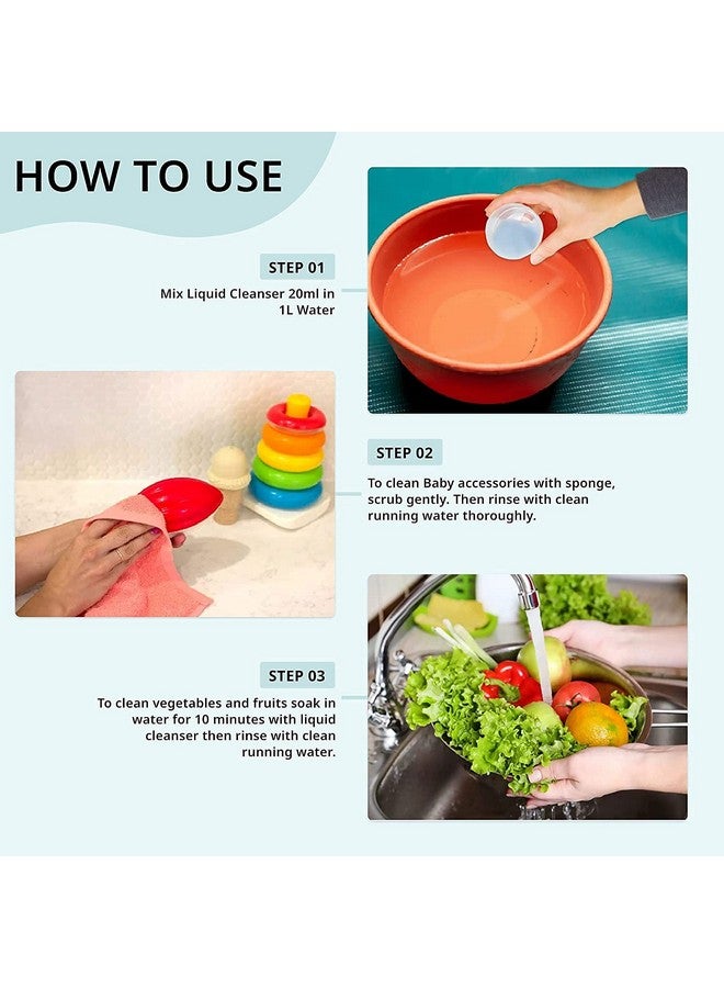 pigeon Liquid Cleanser Naturals Refill ,Ph Friendly,No Added Color,No Added Alcohol,Natural Cleanser, For Baby Feeding Bottle,Bood Bowls,Feeding Accessories,Fruits And Vegetables,200 Ml - Image 5