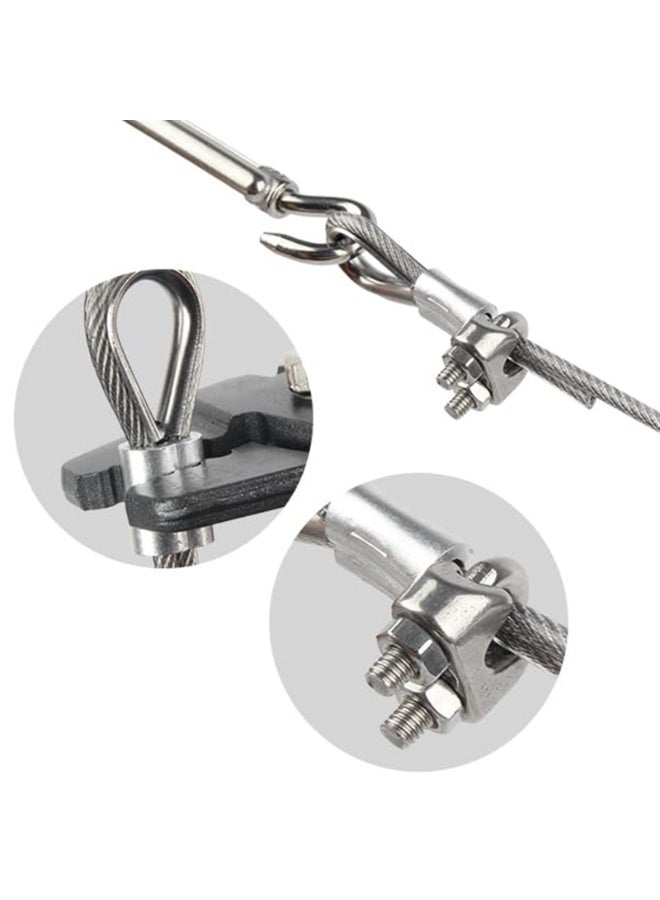 Wire Rope Kit?Steel Wire Cable?Turnbuckles for Cables Wire?Vinyl Coated Stainless Steel Cable Wire for Outdoor,Garden,Kitchen,Craft with Turnbuckle - Image 4