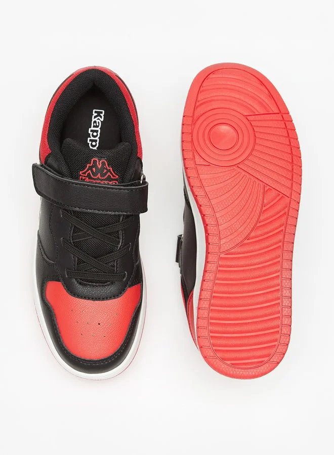 كابا Boys' Colourblock Lace Detail Sports Shoes with Hook and Loop Closure
