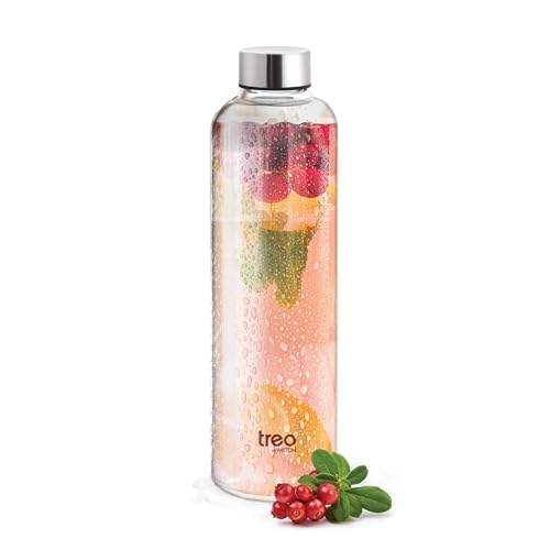 TREO By Milton Clarion Borosilicate Glass Water Bottle, 1000 ml, Transparent, 1 Piece - Image 1