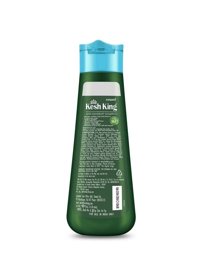 Kesh King - Ayurvedic Antidandruff Shampoo Up To 100% Dandruff Free Reduces Hair Fall 21 Natural Ingredients With The Goodness Of Curd Lemon And Neem For Unisex 340Ml - Image 1