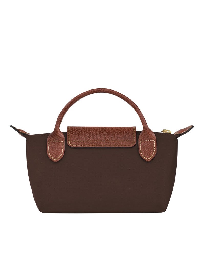 Longchamp Women's Mini Makeup Bag, Handbag, Shoulder Bag Brown/Ebony Classic  - Image 4