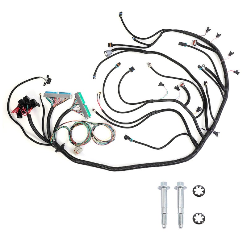 Gledewen Standalone Wiring Harness 4L60E DBW GreenBlue PCM Compatible with 19972004 GM LS1 Vortec Engine 48 53 60 L LS Swap Engine Harness Stand Alone Wire Harness Drive by Wire Throttle Body - Image 2
