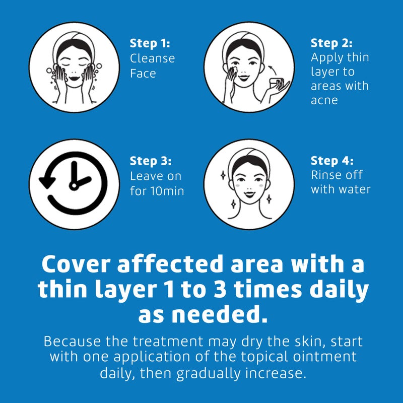 De La Cruz 10% Sulfur Ointment Travel Size - Cystic Acne Treatment for Face and Body - Daily 10 Min Spot Treatment Mask Safe and Effective Game Changing Hormonal Acne Treatment 0.21oz 6g - Image 5