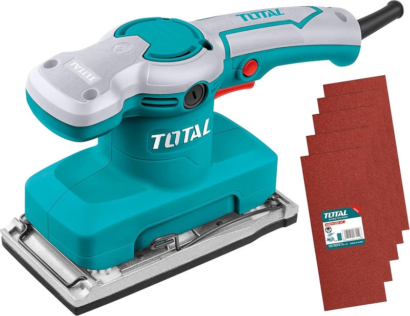 TOTAL Orbital Sander 220 V Input Power: 320 W Vacuum Speed: 14000 Rpm Aluminum Base Diy - Image 1