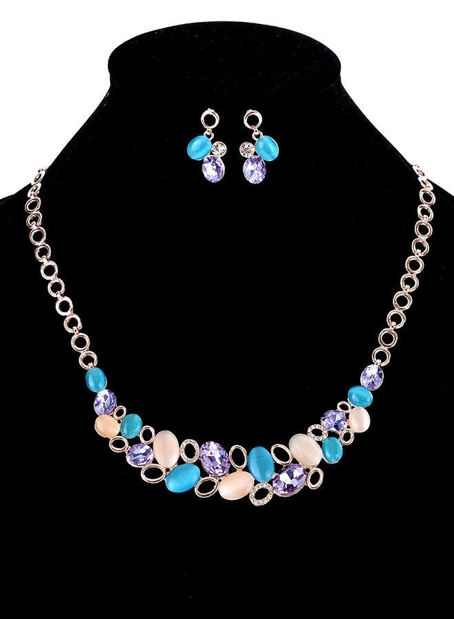NIBEMINENT 2-Piece Alloy Jewellery Set Multicolour - Image 3