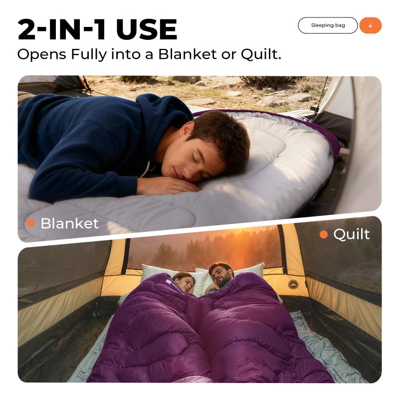 TANSTRIDER Sleeping Bags for Adults Warm Weather,3lb Backpacking Compact Lightweight Camping Sleeping Bag with Compression Sack for Kids,Camping Essentials Gear for Hiking,Travel,Climb,Outdoor, Indoor - Image 5