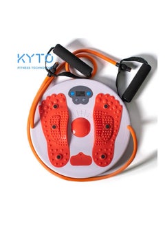Digital LCD Waist Trimmer Foot Massage Waist Twister Simply Fit Board with Latex Pull Rope Exercise Arms Twister Exercise Balance Board Twist Board Waist Twisting Disc