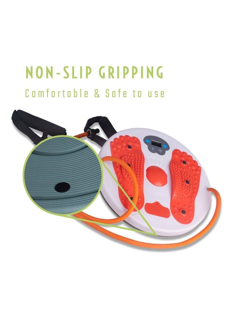Generic - Digital LCD Waist Trimmer Foot Massage Waist Twister Simply Fit Board with Latex Pull Rope Exercise Arms Twister Exercise Balance Board Twist Board Waist Twisting Disc - Image 1