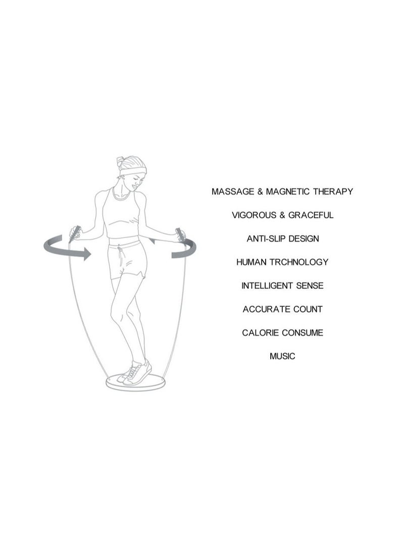 Generic - Digital LCD Waist Trimmer Foot Massage Waist Twister Simply Fit Board with Latex Pull Rope Exercise Arms Twister Exercise Balance Board Twist Board Waist Twisting Disc - Image 1