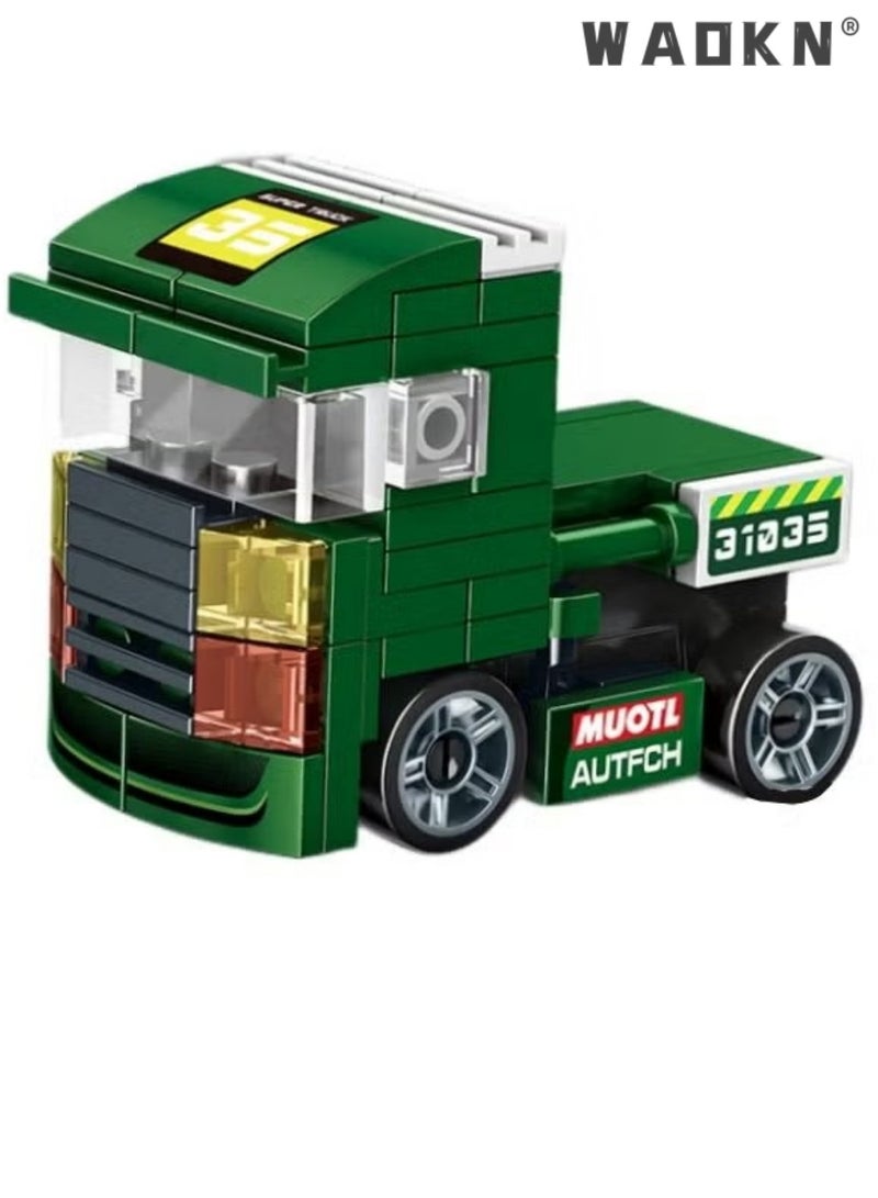 WAOKN New Small Particle Assembled Vehicles Sports Car Model Toys Parent and Child Play Assembled Building Blocks Toys Exercise Kids Spatial Thinking Ability and Hands On Ability