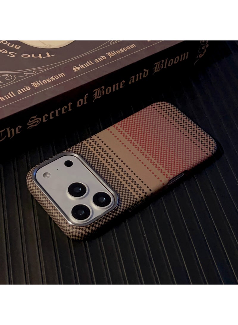 ICARLUS For iPhone 17 Pro Max Case Compatible with MagSafe Carbon Fiber Texture Water-Transfer PC Phone Cover - Image 2
