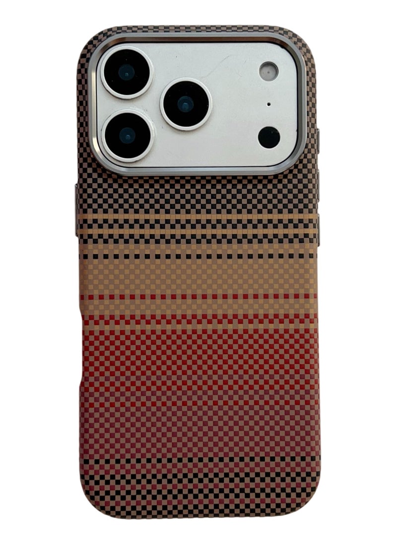 ICARLUS For iPhone 17 Pro Max Case Compatible with MagSafe Carbon Fiber Texture Water-Transfer PC Phone Cover - Image 1