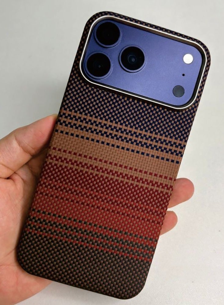 ICARLUS For iPhone 17 Pro Max Case Compatible with MagSafe Carbon Fiber Texture Water-Transfer PC Phone Cover - Image 3