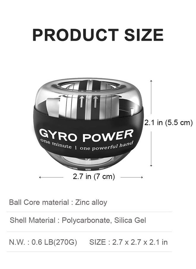 Polish'D Auto Start Wrist Power Gyro Ball, Wrist Strengthener Forearm Arm Exerciser, Muscle Trainer Bones Fingers Workout Toy Spinner for Wrist Exercis  - Image 3