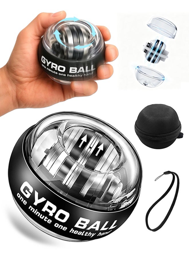 Polish'D Auto Start Wrist Power Gyro Ball, Wrist Strengthener Forearm Arm Exerciser, Muscle Trainer Bones Fingers Workout Toy Spinner for Wrist Exercis - Image 1