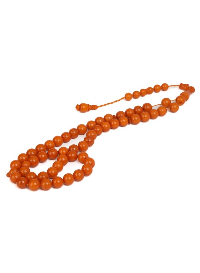 R.S Polish Amber Dust Prayer Beads, Round Shape, 51 Carrot Orange Beads - Image 4