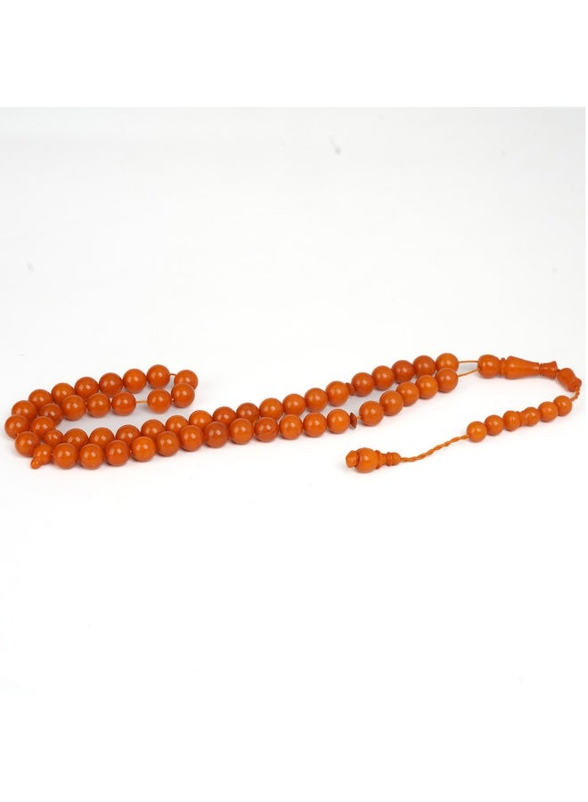 R.S Polish Amber Dust Prayer Beads, Round Shape, 51 Carrot Orange Beads - Image 2