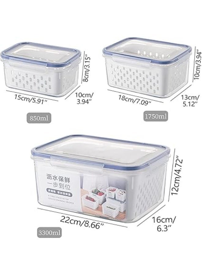 3-Piece Refrigerator Storage Container Set – Safe & Organized Food Storage - Image 3