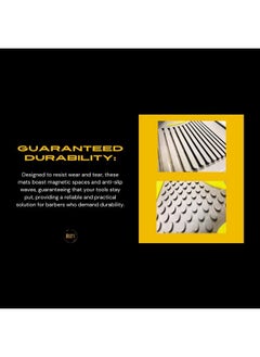 BUMBLE BEE Barber Equipment, Magnetic Barber Mat Non-Slip Heat Resistant Surface - Barber Mats For Clippers, Quick Access, Easy Cleaning - Barber Station Mat And Barber Organizer Station. (Small)  - Image 4
