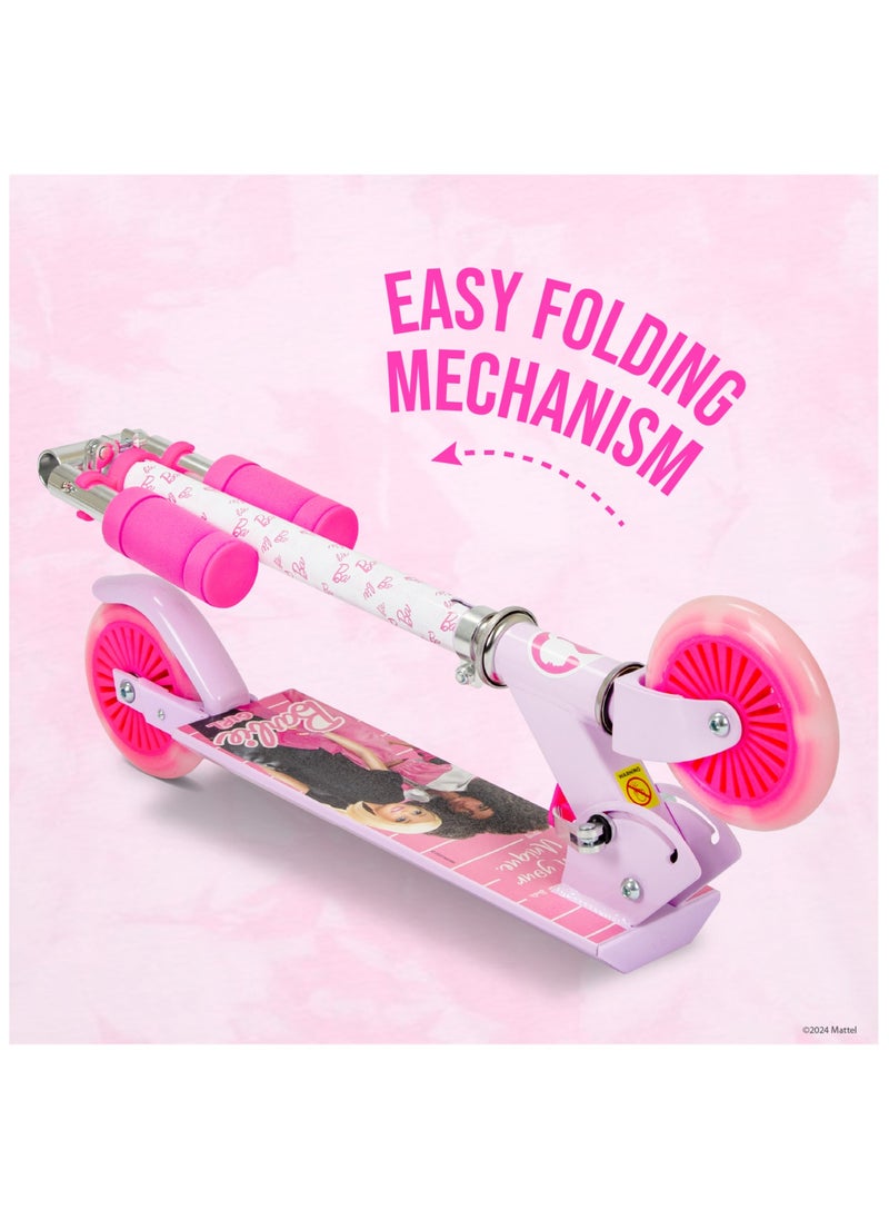 Mattel Barbie Kids Kick Scooter | Light-Up Wheels | Lightweight Frame | Height-Adjustable Handlebar | Easy-Fold Mechanism | Kids scooter - pzsku/ZEC44B17176745D234049Z/45/_/1715326614/48943d79-ab13-4f64-bb14-a96a9b801c80