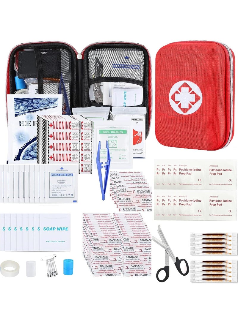 First Aid Kit, 276PCS Small First Aid Kit, Home Car Camping Hiking Emergency Supplies Small Compact Lovely Bag for School Outdoor, Basic Outdoor Essentials Survival Kit for Travel - Image 1