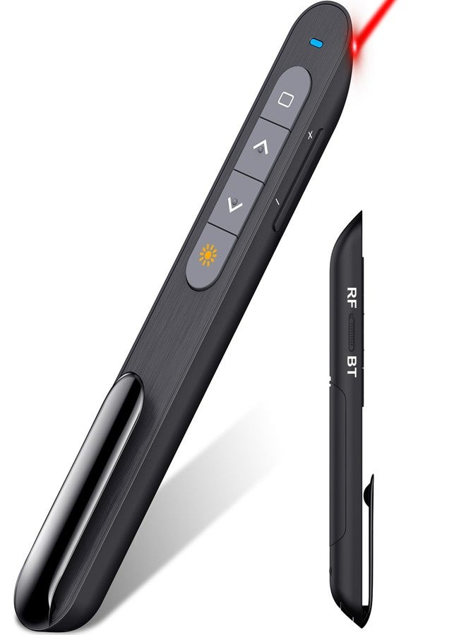 Dinofire Wireless Presenter, 2.4GHz RF + Bluetooth Presentation Clicker, USB-A Receiver Slide Advancer for PowerPoint, Works with Mac/Windows/Laptops for Office Meetings & Classroom Teaching - Image 1
