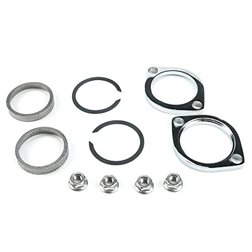 مجموعة تركيب فلانج العادم الجديدة زوج من الفلانجات والحشوات والمشابك والصواميل والغسالات لهارلي ديفيدسون