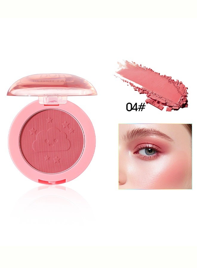 BOB Long-lasting Colorful Blush for Natural Nude Makeup Soft Fog Matte Powder-Free Blush Palette #04 - Image 2
