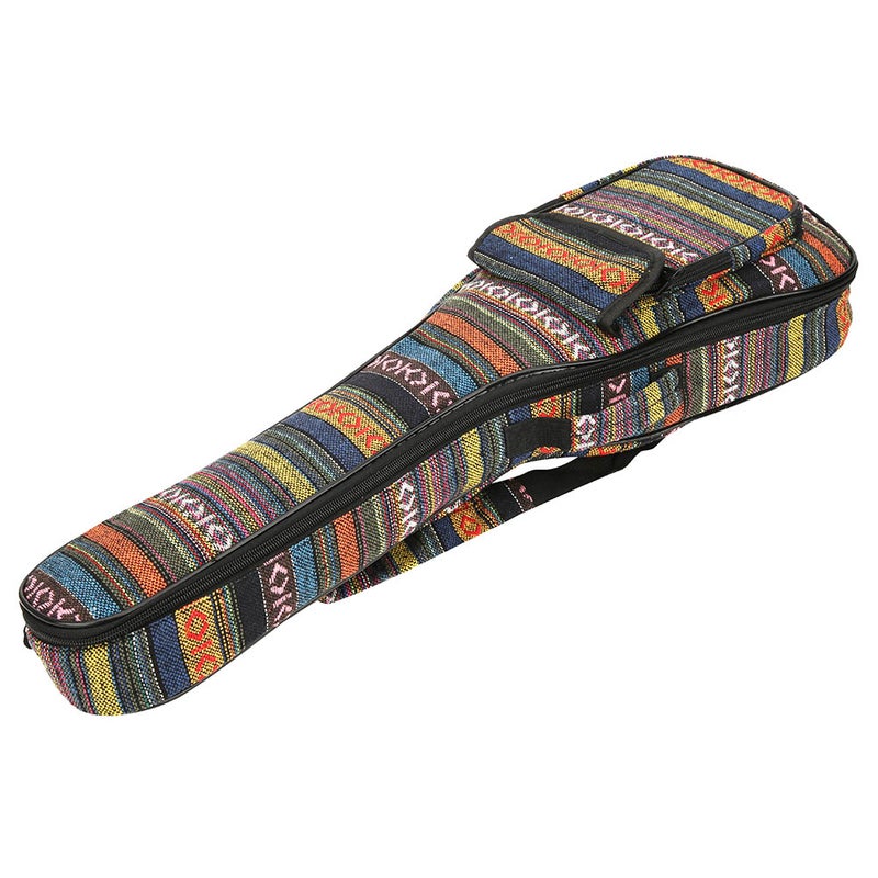 Ukulele Bag Ethnic Style 4‑String Guitar Double Shoulder Strap Case Built‑in Thicken Cotton - Image 1