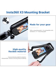 O Ozone Protective Frame | Sticky Lens Guard Set | Flexible Soft Film Screen Protector for Insta360 One X3 Accessories Kit Anti-Scratch Panoramic Action Camera Housing Cage Cover  - Image 3